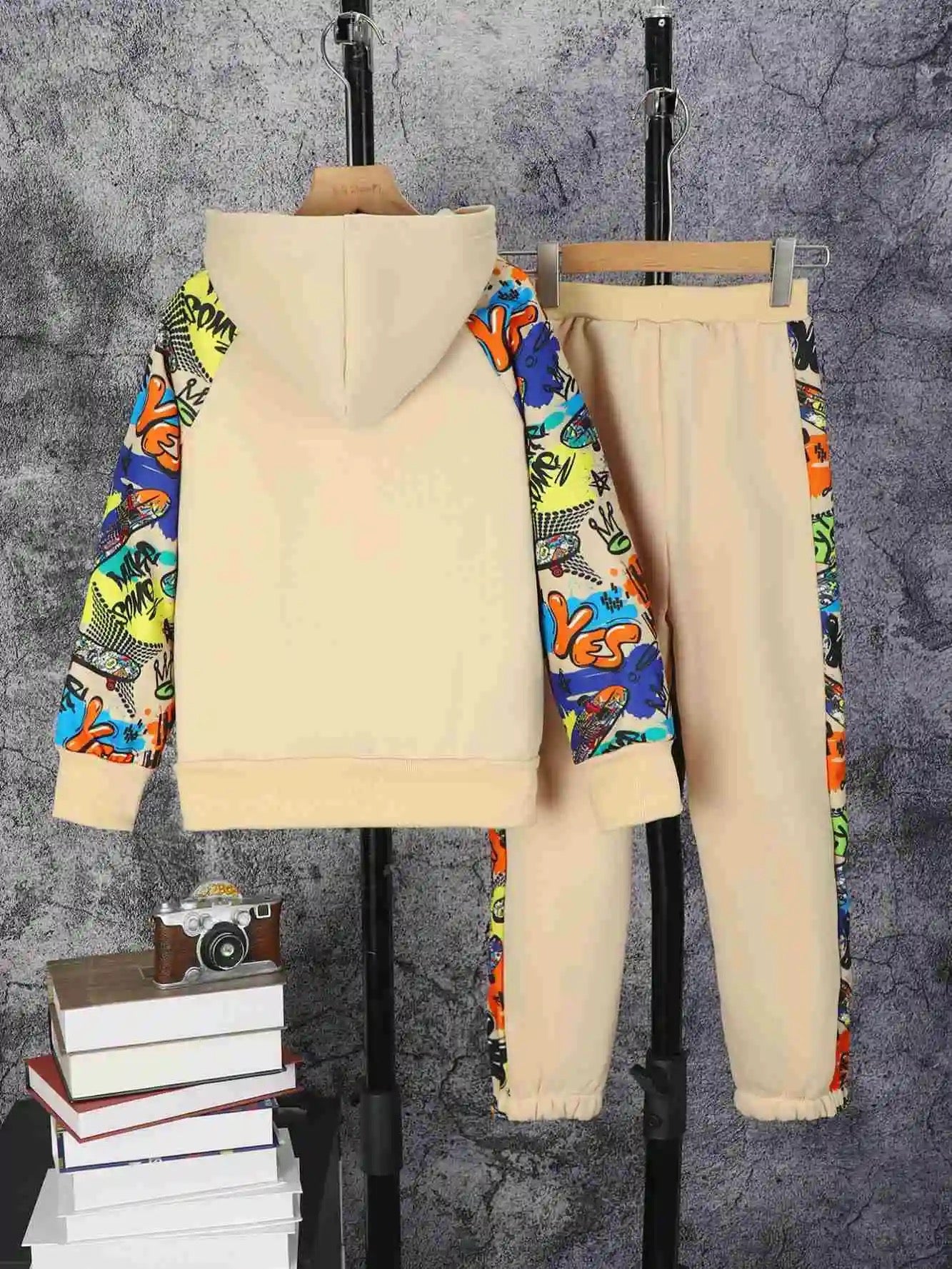 Letter print winter 2 pc sweatsuit boys FSH