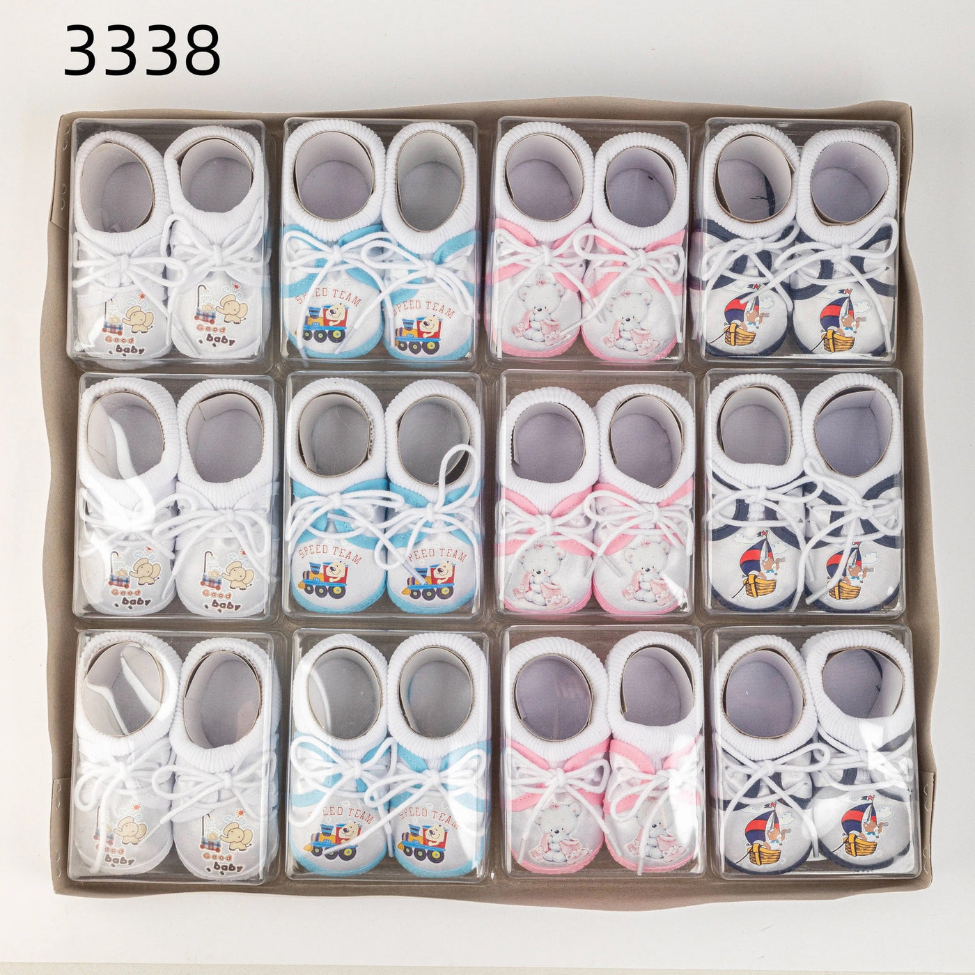 Newborn 12 pair baby shoes in a box anti slip