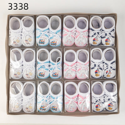 Newborn 12 pair baby shoes in a box anti slip