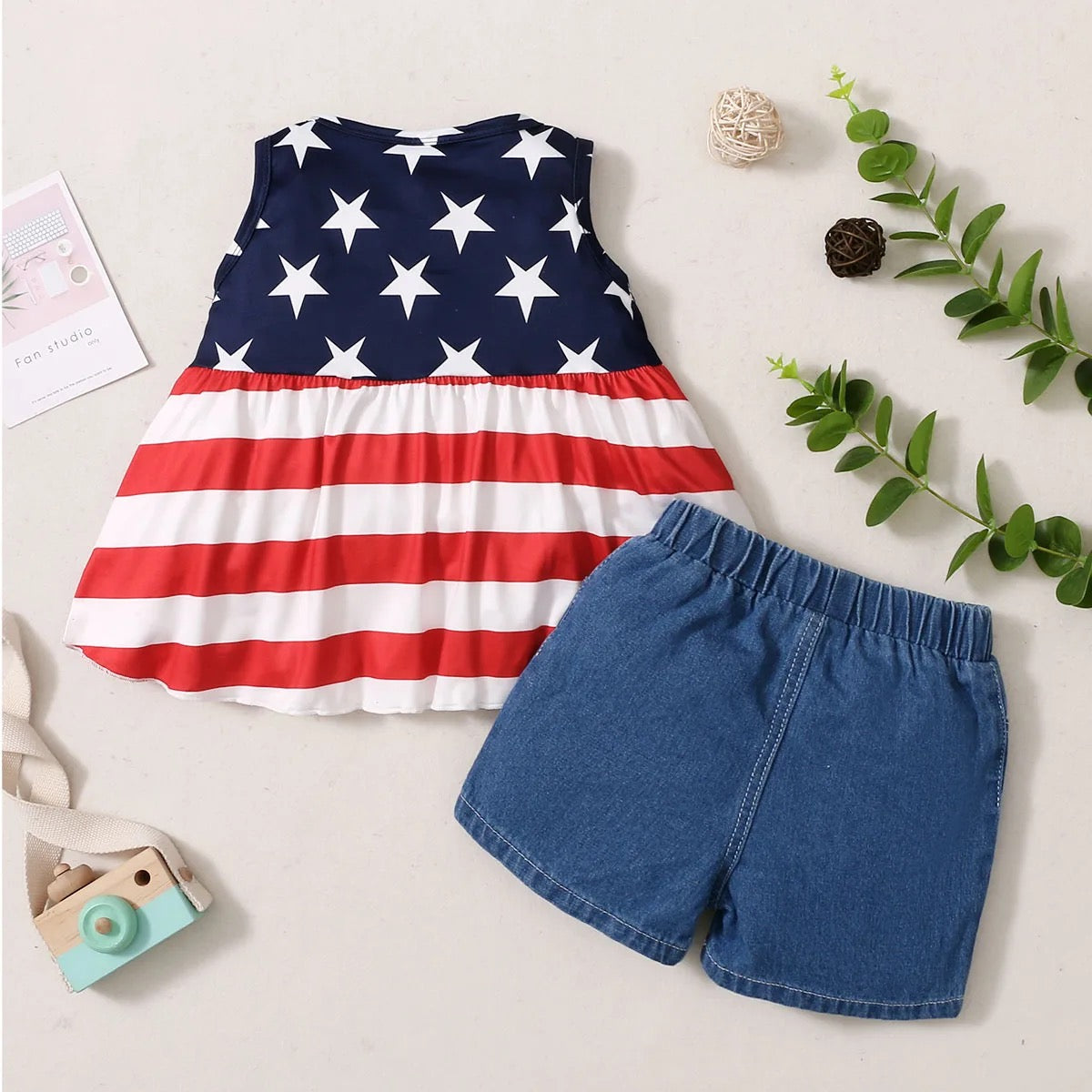 Infant girls  Independence Day set FSH