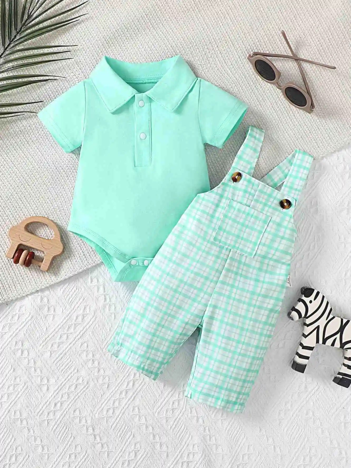 Infant boys short sleeve 100% cotton polo style shirt