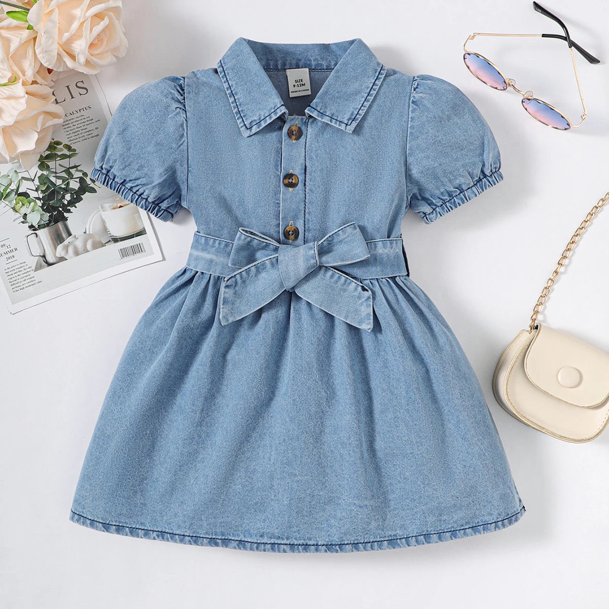 Girls blue jeans dress FSH