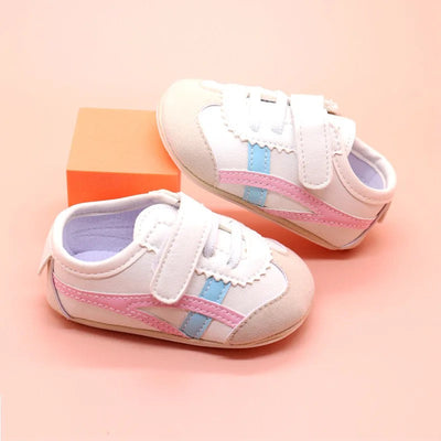 Striped accent baby first walking shoes sporty style SHO
