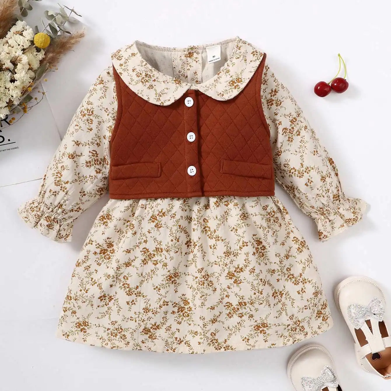 Infants 2 pc dress and vest set FSH