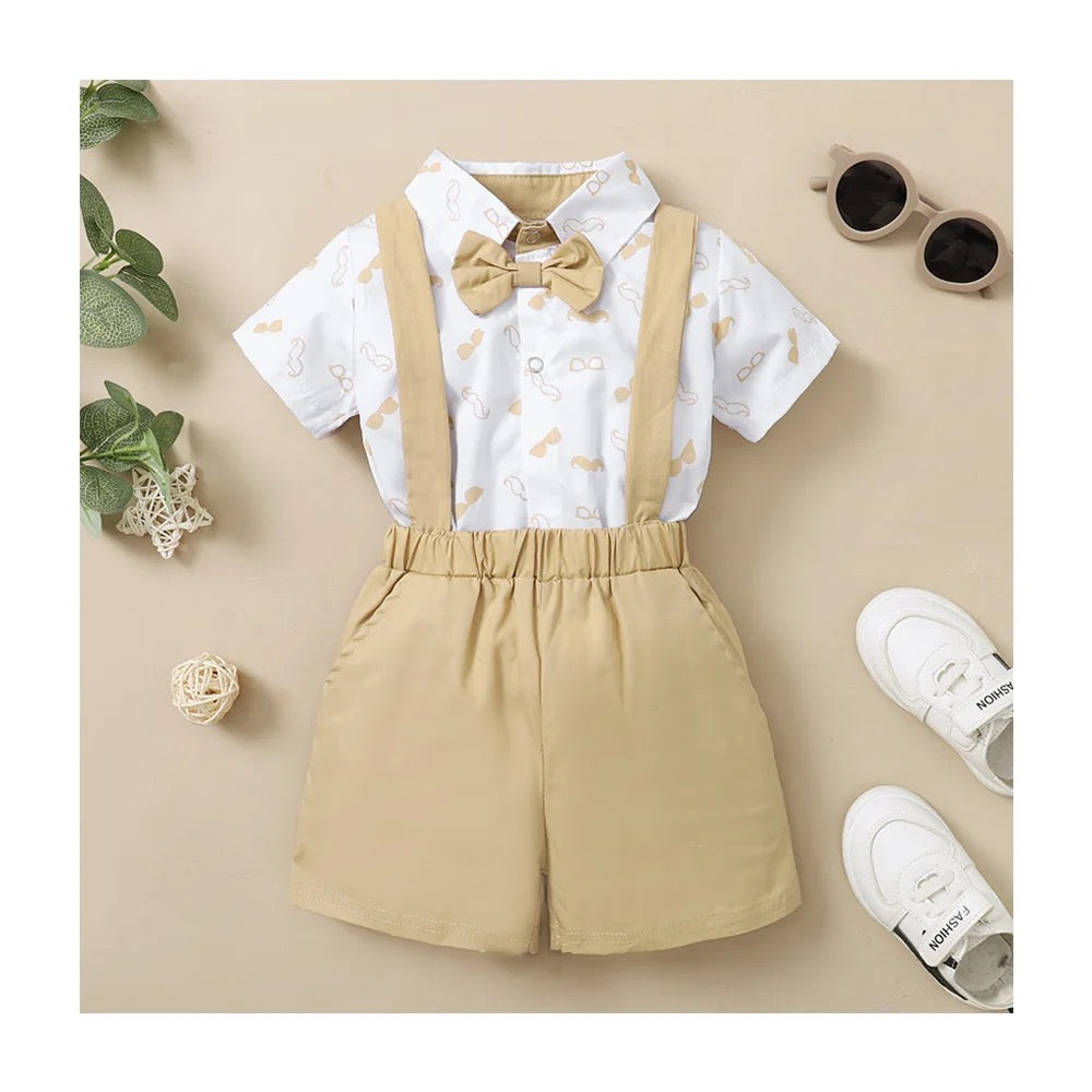 Short sleeve romper infants/Toddler jumpsuit set FSH