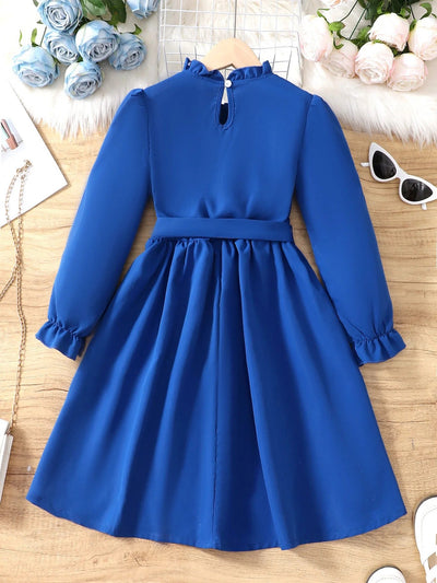 Girls elegant long sleeve vintage dress FSH