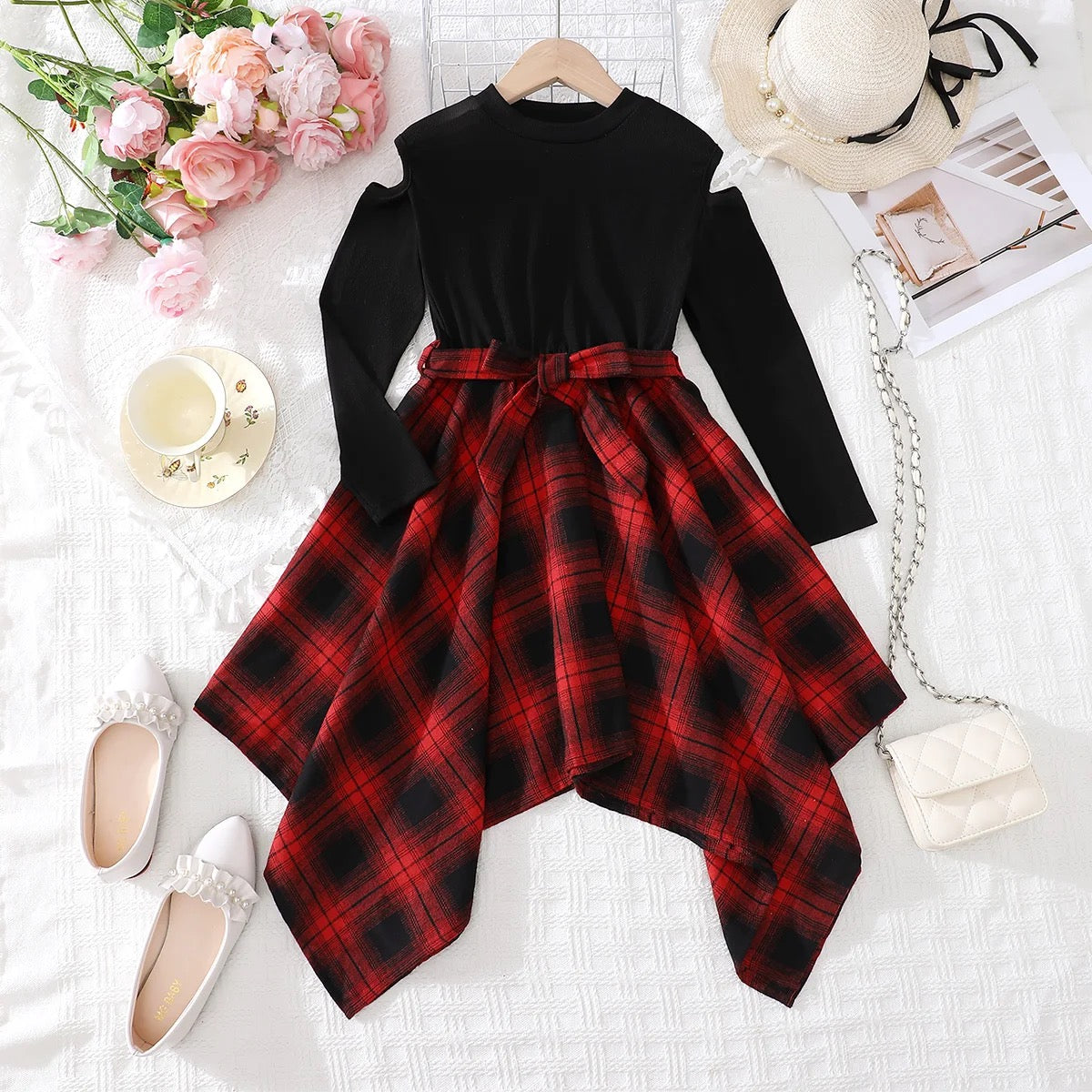 Girls plaid dress FSH