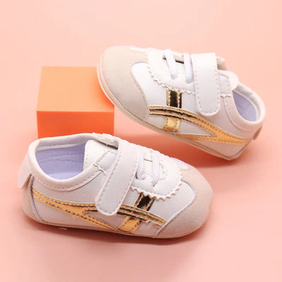 Striped accent baby first walking shoes sporty style SHO