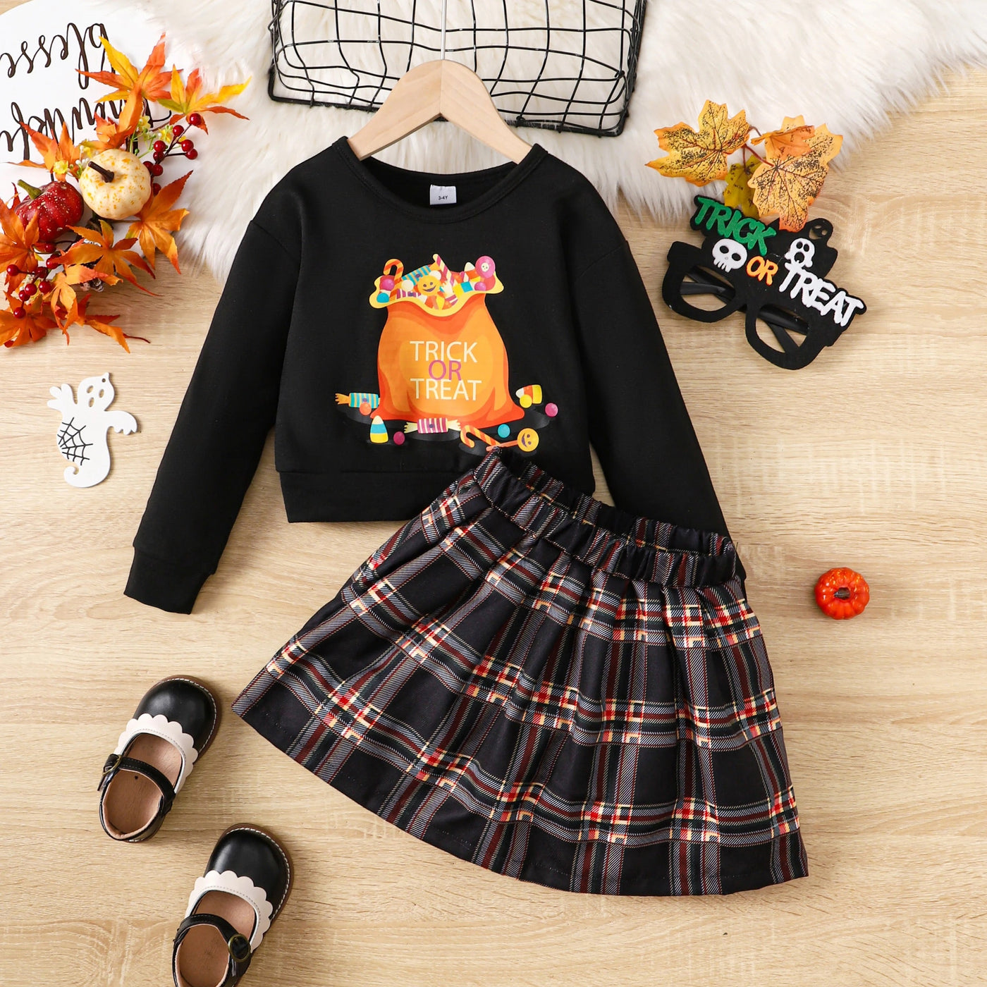 Girls Halloween skirt set FSH