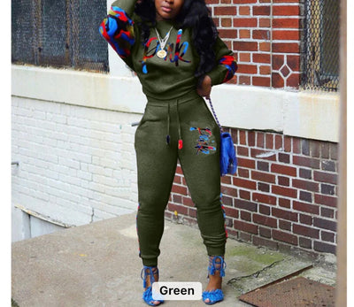 Women fall two pc sweatsuit