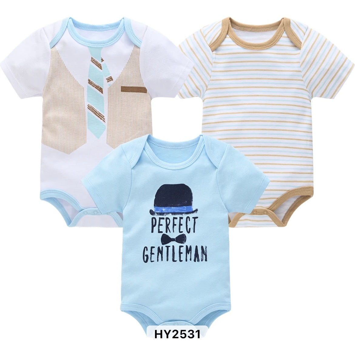 3Pc infants Onesies Hou