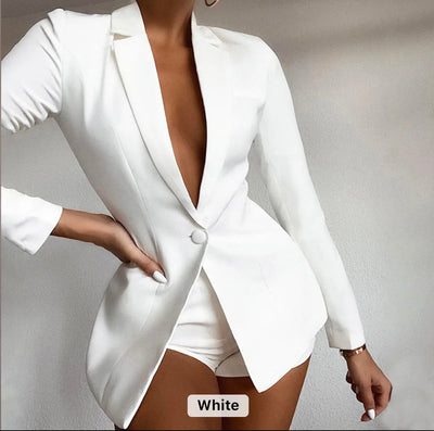 Women two pc blazer slim short suit