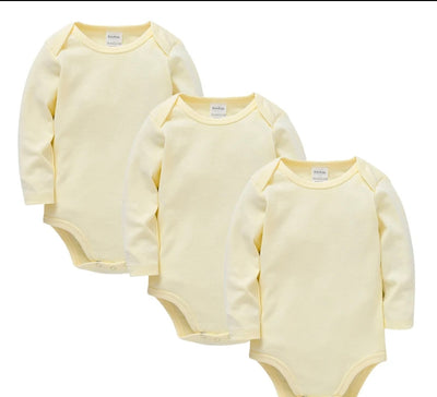 Infants long sleeve plain onesie Hou