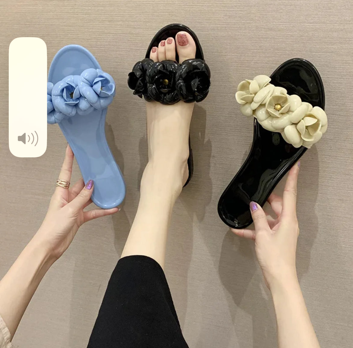 Women jelly sandals non slip slippers