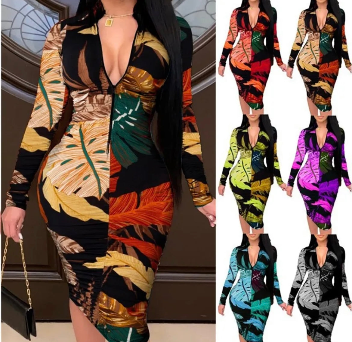 Women v neck bodycon buttocks maxi dress