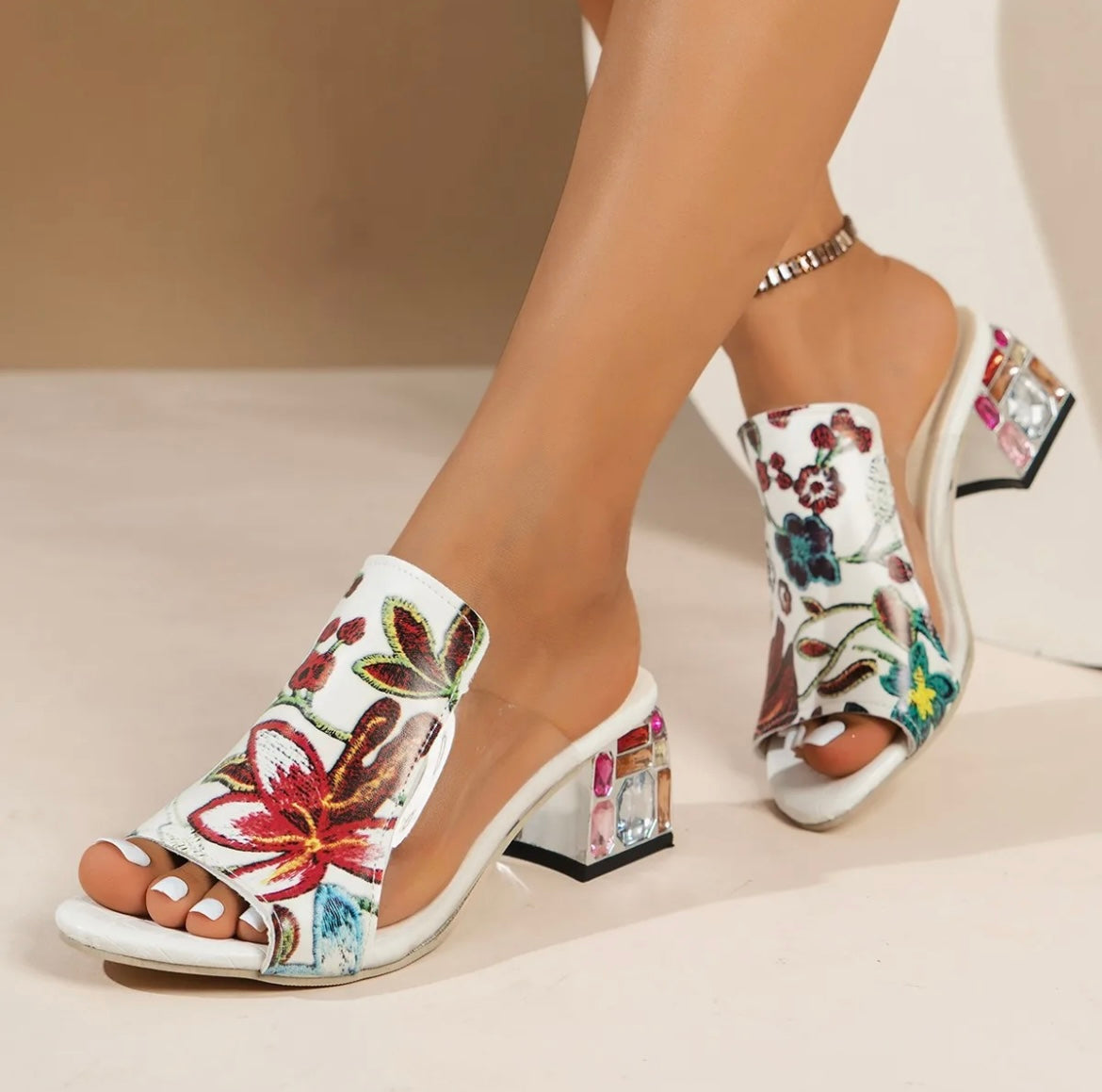 Women high heel slipper