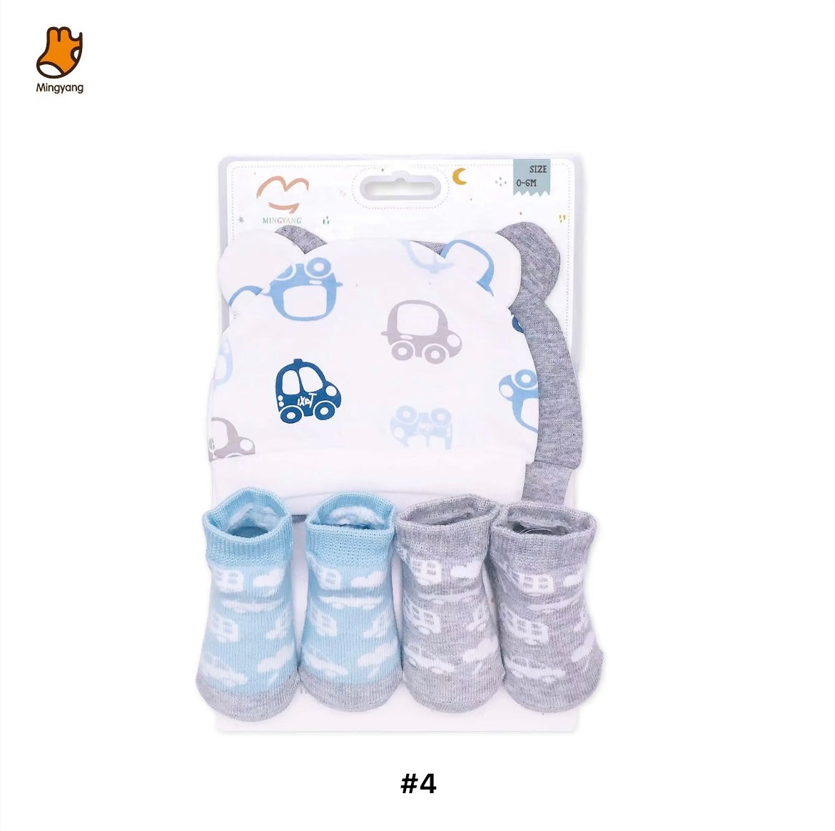 Infants cozy cotton hat& socks set SHO