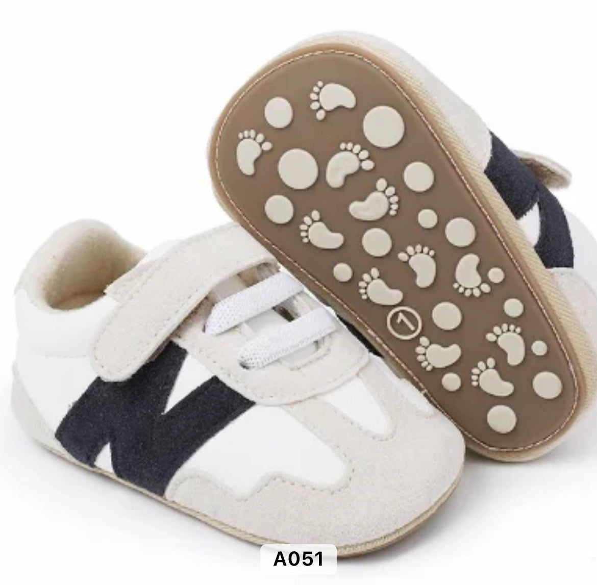 Striped accent baby first walking shoes sporty style SHO