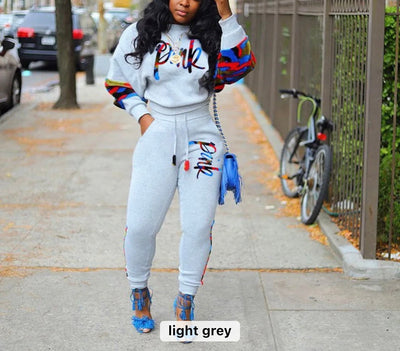 Women fall two pc sweatsuit