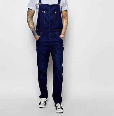 Men ripped jeans jumpsuit Yin