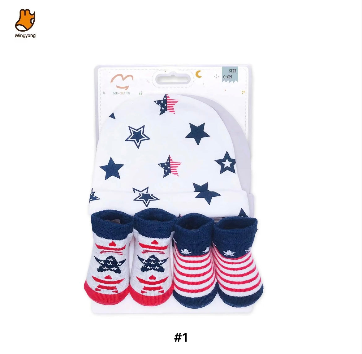 Infants cozy cotton hat& socks set SHO