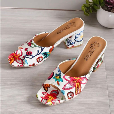 Women round heel pullover high heel