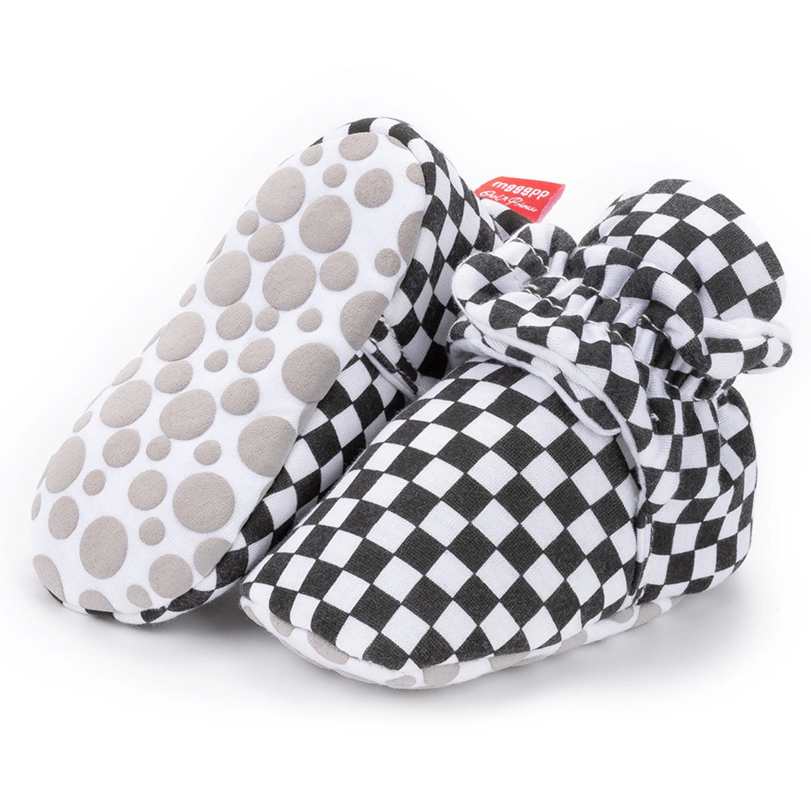 Infant plaid cotton booties SHO