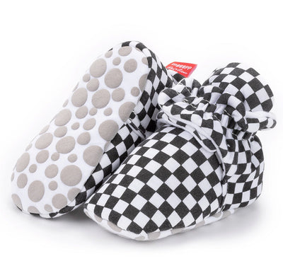 Infant plaid cotton booties SHO