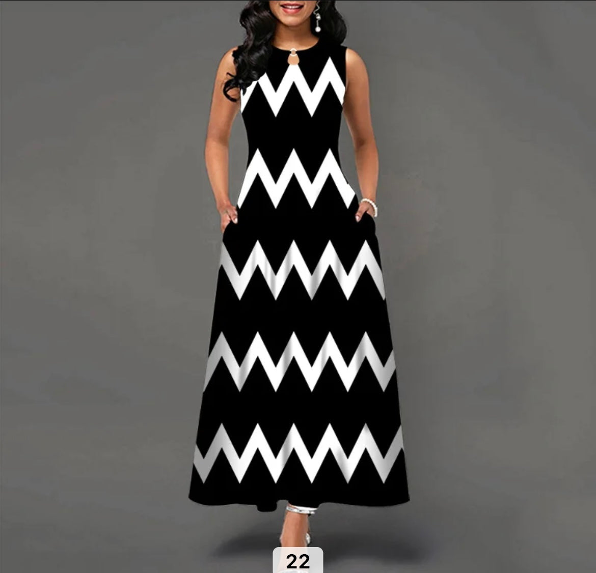 Women sleeveless bohemian retro casual dress