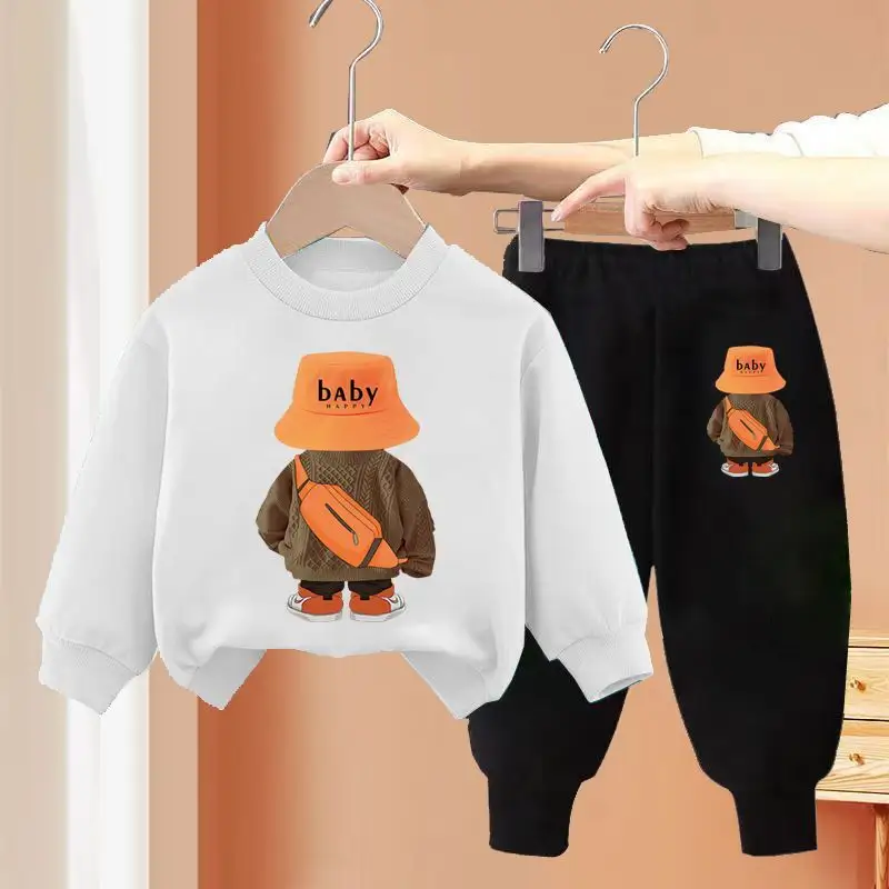 Two Pieces Casual Sweatshirt Pants Cotton Kids Clothing Sets Toddler Children Cute Cartoon Boy Clothes Set No reviews yet 89 sold