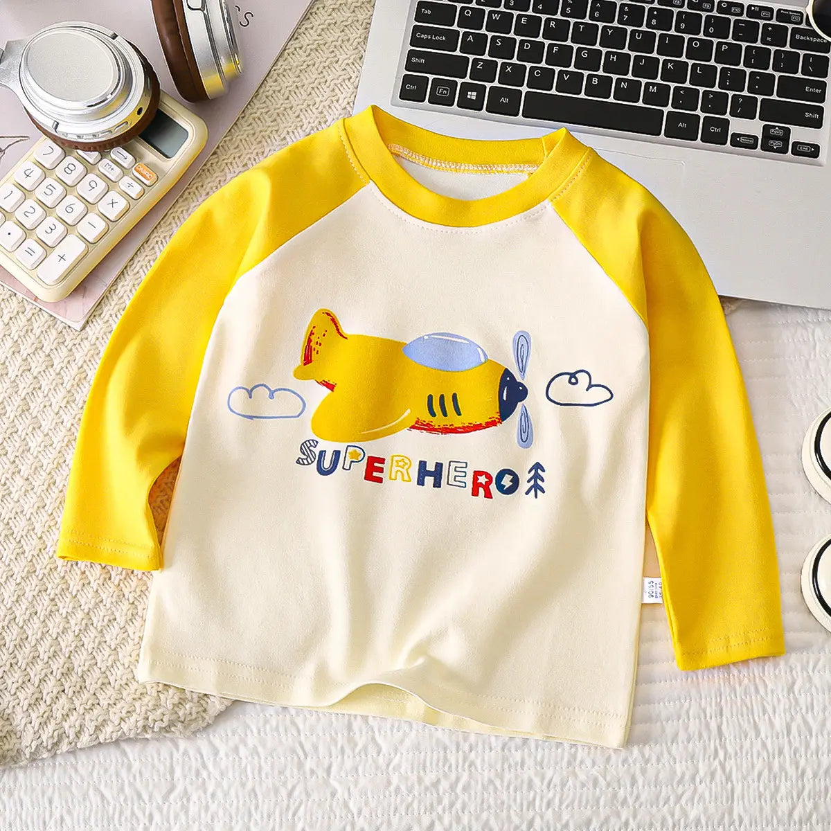 100% Cotton Kids T-Shirts Children Tops Clothes Tee Baby Boys Girls Long Sleeve T shirt