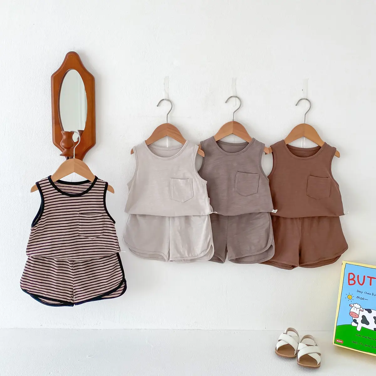 Baby Boy Clothing Set Summer Casual Children Clothing For Boy Sleeveless