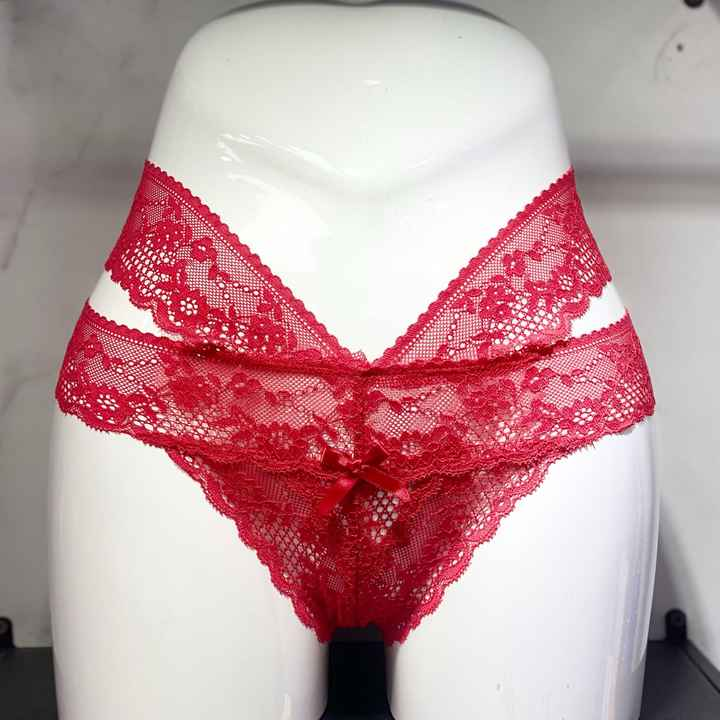 Embroidered Lace Underwear Women's Mid Waist Elastic Comfortable Underwear