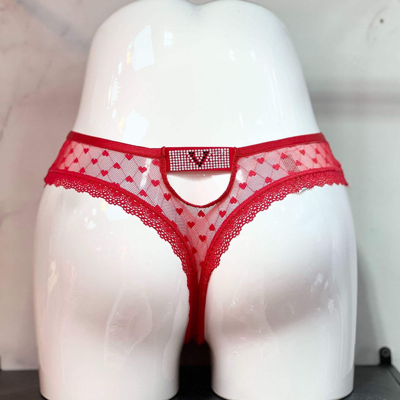 Embroidered  Underwear Hollow V-shaped Hot Diamond Lace Sexy Lace Thong