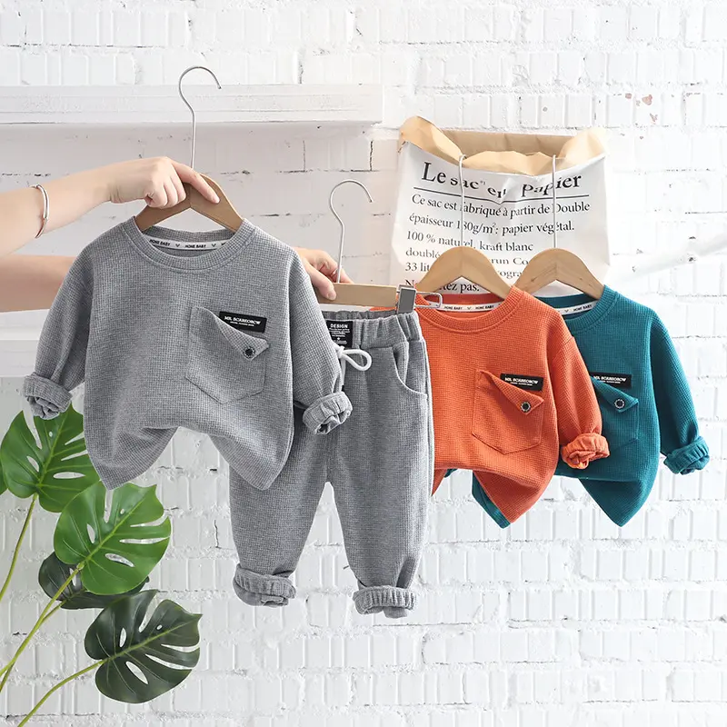 Wholesale Kids Clothing Sports Clothes For Baby Spring Autumn Boy Clothing Set Long Sleeve