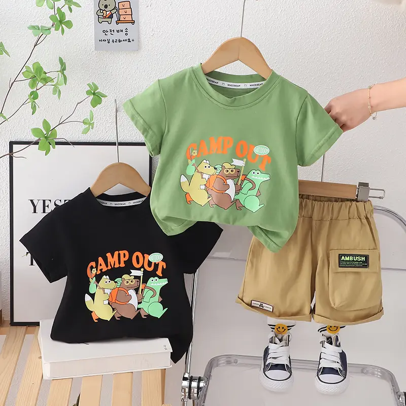 hildren's Sets Boys O-Neck T-Shirt and Shorts 2PCS Summer Clothes