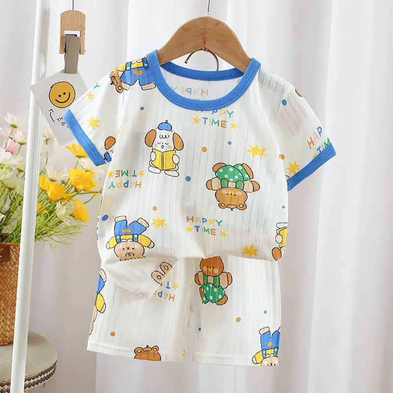 Clothing Set Cartoon T-Shirt + Shorts Casual Children 2-Piece Set Boys Clothing Sets