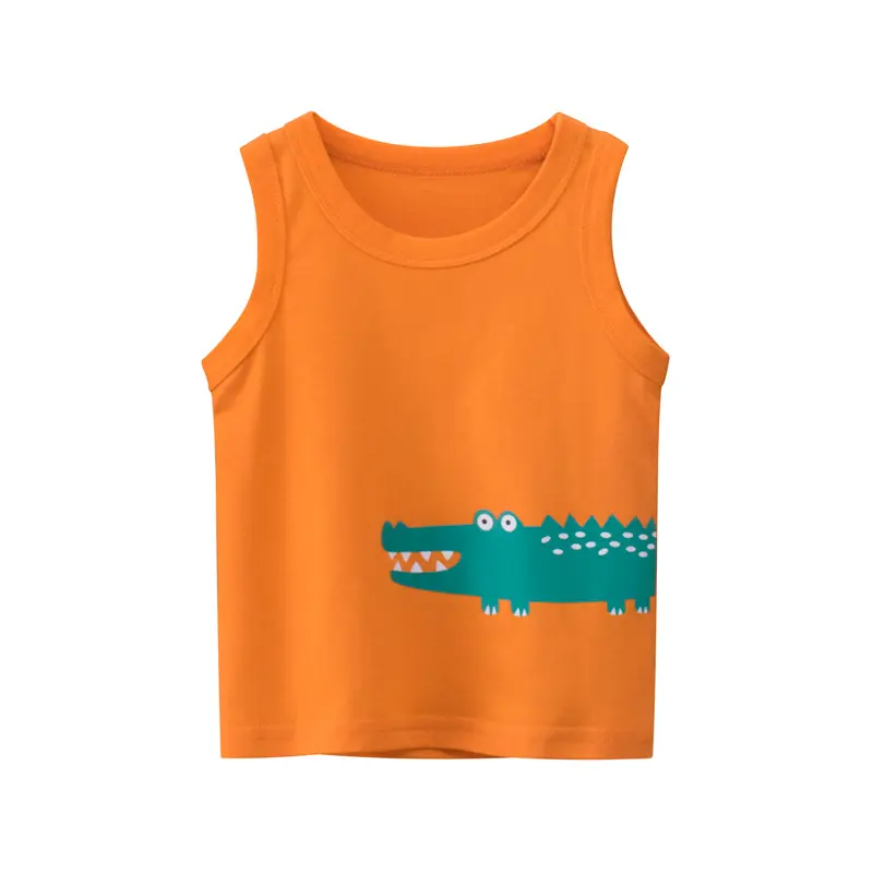 Girls Boys Tops Sleeveless T-shirt 100% Cotton