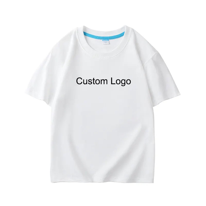 Custom Logo 100% Cotton T-shirt Kids Clothes
