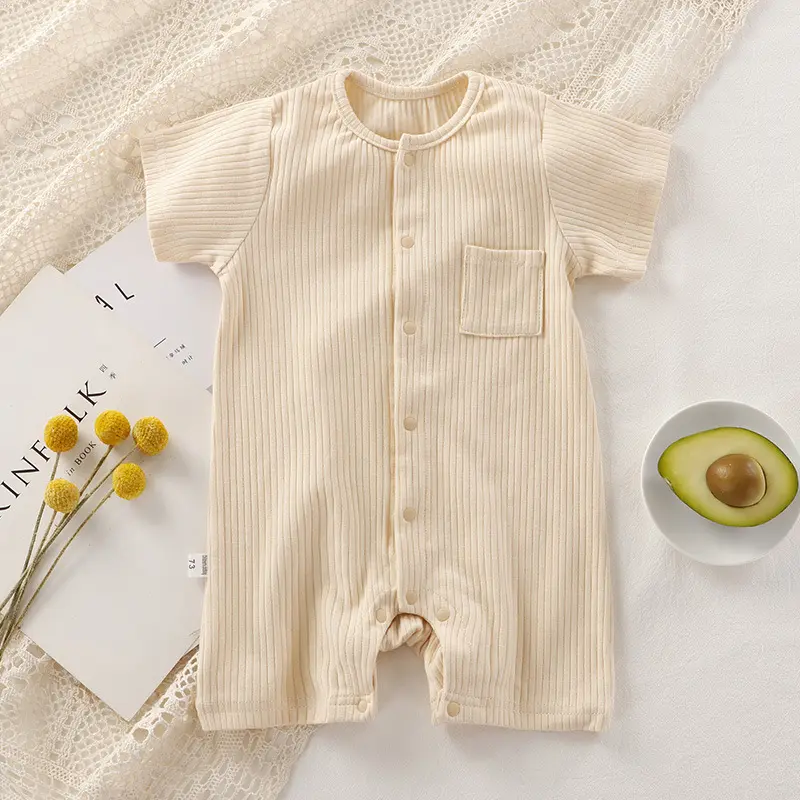 Baby Plain Romper Newborn Clothes 0-24 Month Solid Color Romper