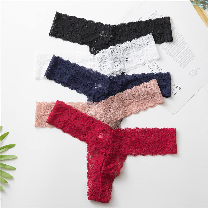 Women's Underwear G String Low Rise Sexy Hot Girl Lace Seamless Panty