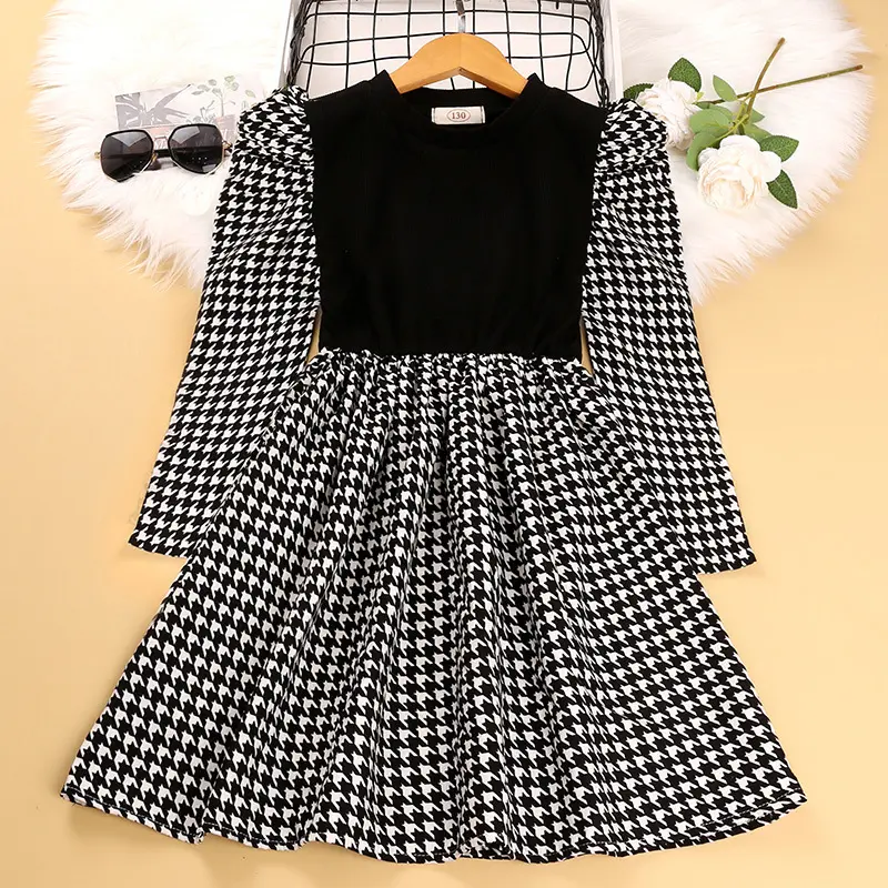 Fall Kids Dresses for Girls Long Sleeve Casual Girl Dresses Sweet Kids Clothes Girls Clothes 4-10Y