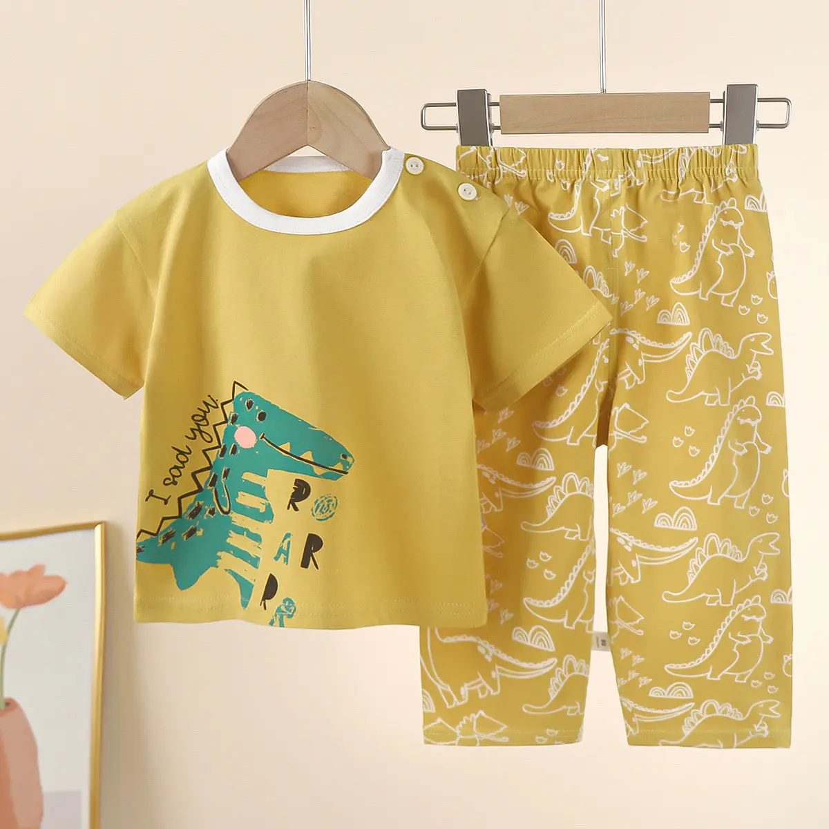 100% Cotton Summer Baby Clothes Sets Wholesale Short Sleeve T-shirt Pants Toddler Clothing Sets