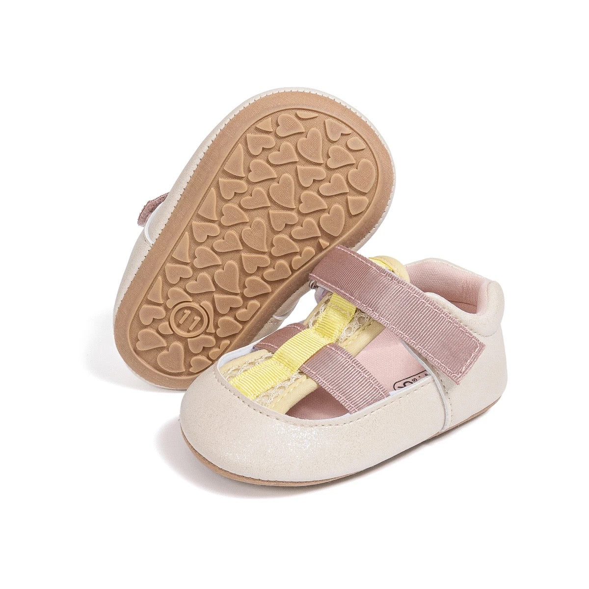 Baby sandals with mesh fabric breathable lightweight non slip SHO