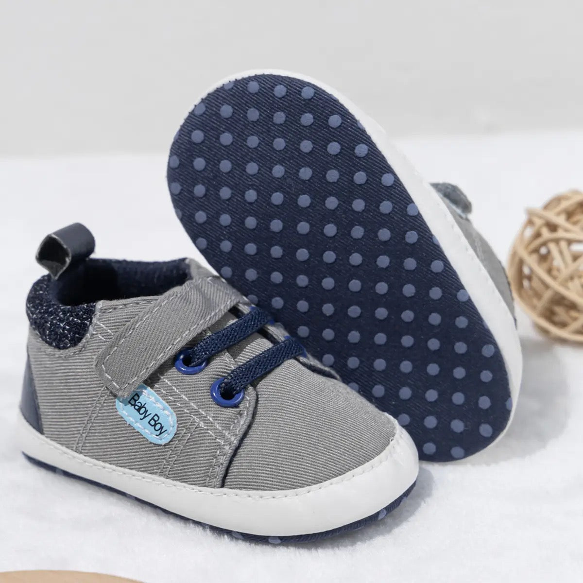 Infant boys cotton soft sole sneakers SHO