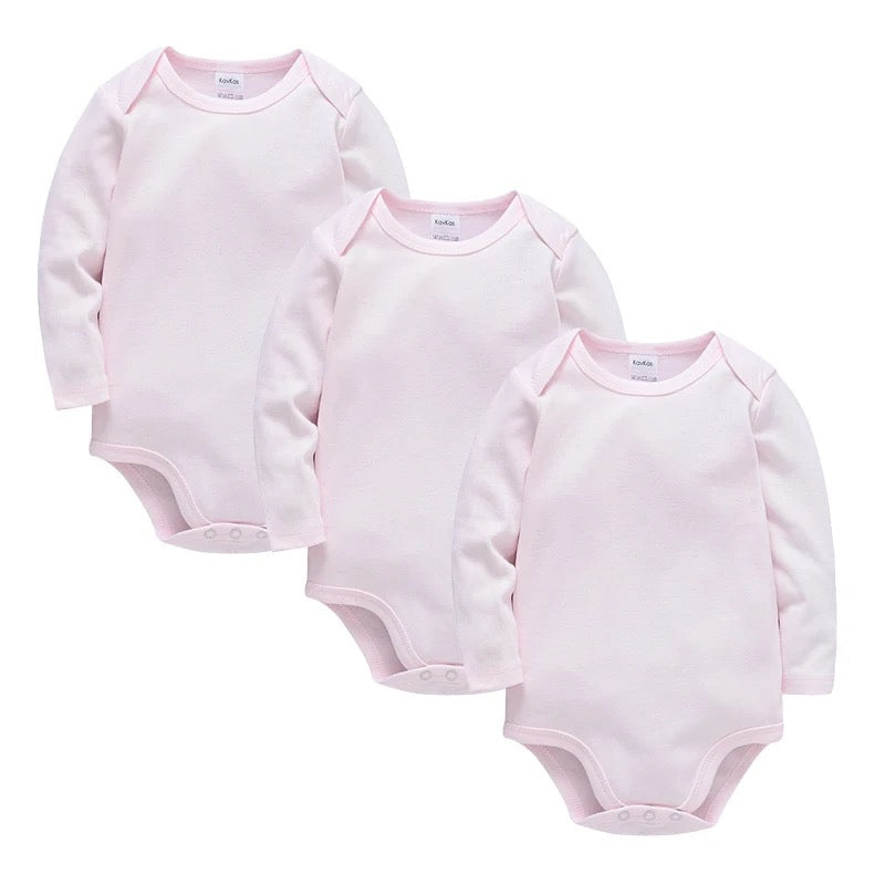 Infants long sleeve plain onesie Hou