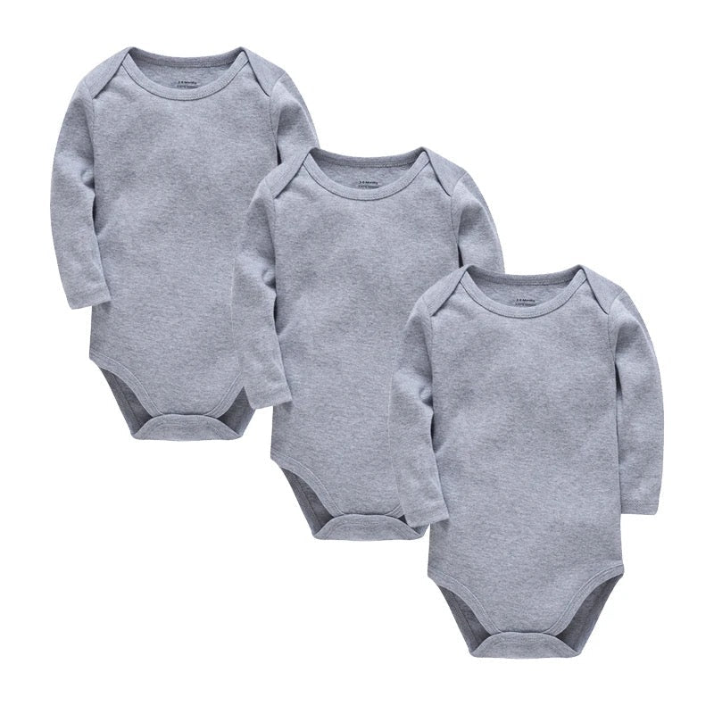 Infants long sleeve plain onesie Hou