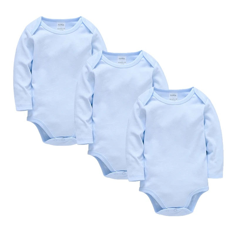 Infants long sleeve plain onesie Hou