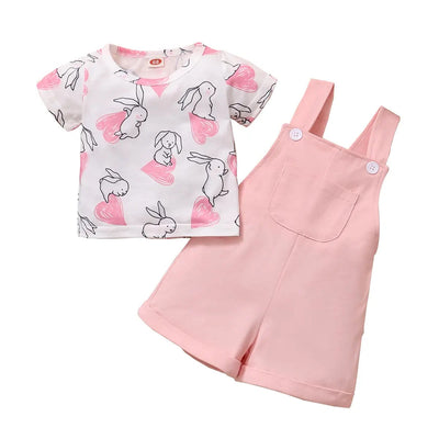 Baby girl summer short sleeve set FSH