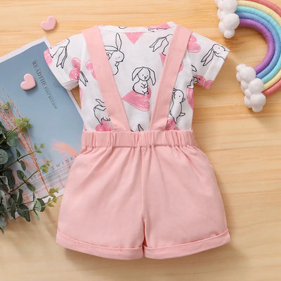 Baby girl summer short sleeve set FSH